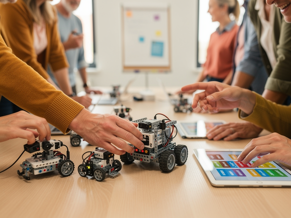 Bild zu Roboter (visuell) programmieren – verschiedene Systeme für den Unterricht der Sekundarstufe I kennenlernen und programmieren.