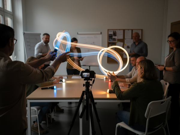 Bild zu Kreative Fotografie mit „Light Painting“ -
Digitale Medien im Kunstunterricht der Grundschule