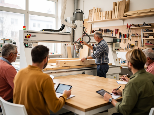Bild zu Digitalisierung im Tischlerhandwerk – Einführung in die
5-Achs-CNC-Bearbeitung mit WoodWOP