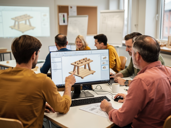 Bild zu Modul 2.2 Fortbildung zur technischen Umsetzung der ZQ Digitale Planung und
Fertigung Tischler/Tischlerin im Unterricht