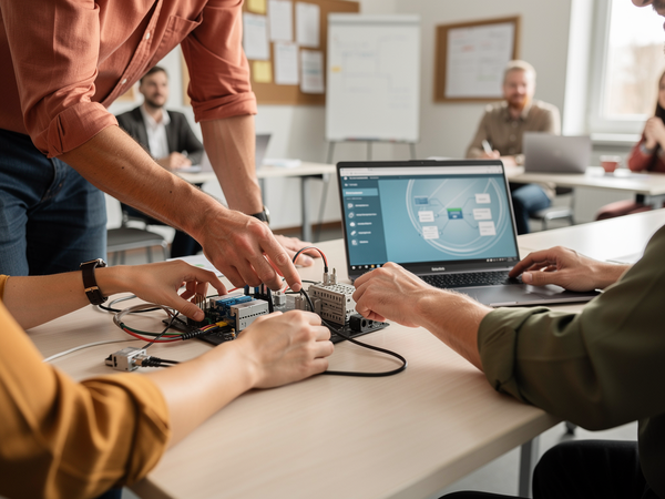 Bild zu Anwendung zu Industrie 4.0 Industrielle Vernetzung PROFINET / IO-Link /
RFID mit TIA Portal